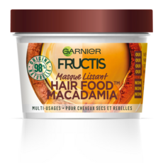 FRUCTIS Hair food masque lissant macadamia cheveux secs et rebelles 390ml