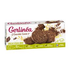 GERLINEA Biscuits chocolat cacao riches en protéines 8x18g 150g