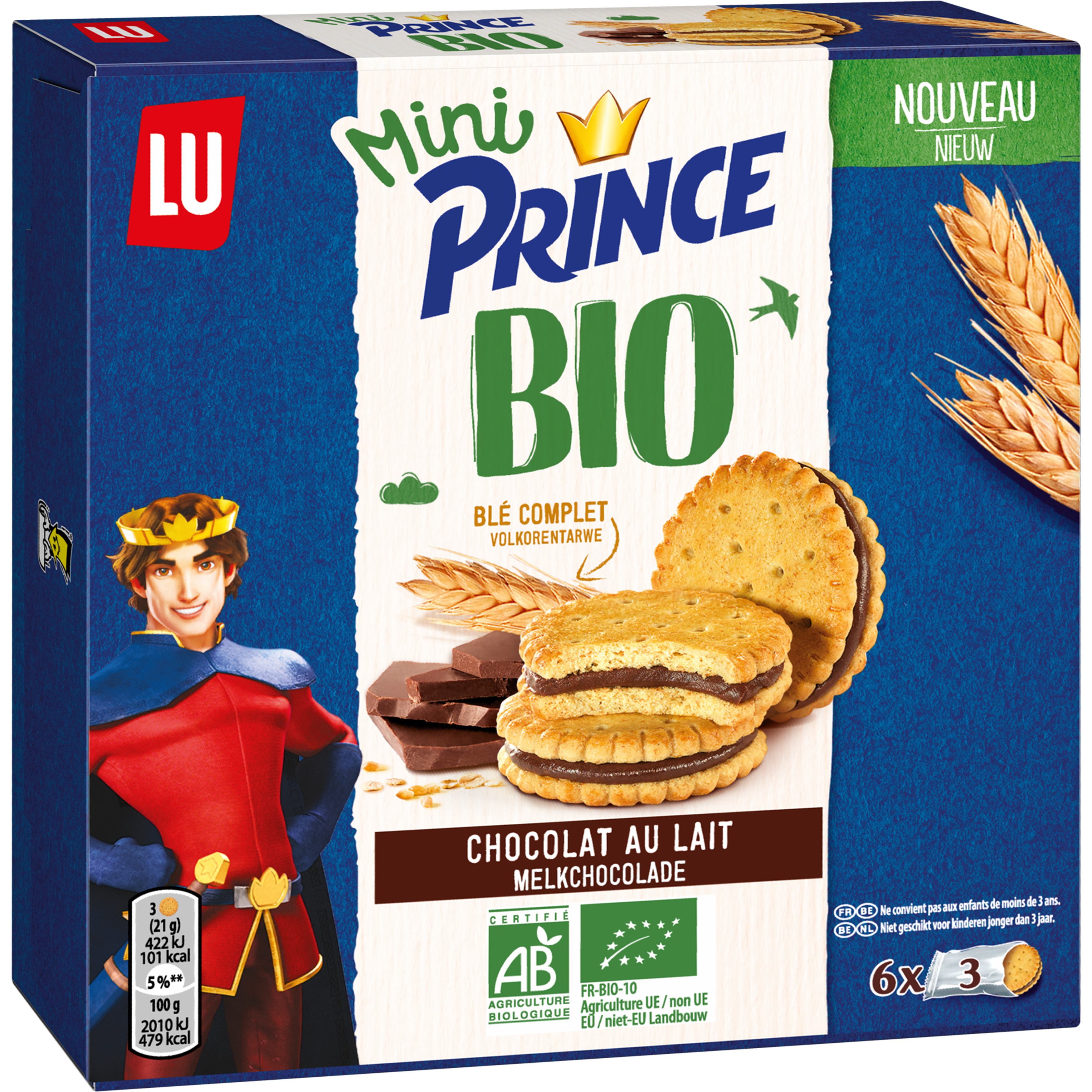 Mini biscuit Prince personnalisé emballage transparent