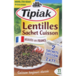 TIPIAK Lentilles vertes récoltées en France sachet cuisson prêt en 11 min 2 sachets 2x120g
