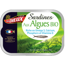 LE TRESOR DES DIEUX Sardines au tartare d'algues bio, fabrication française 115g