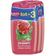 TAHITI Gel douche relaxant rose exotique au monoï de Tahiti  3x250ml