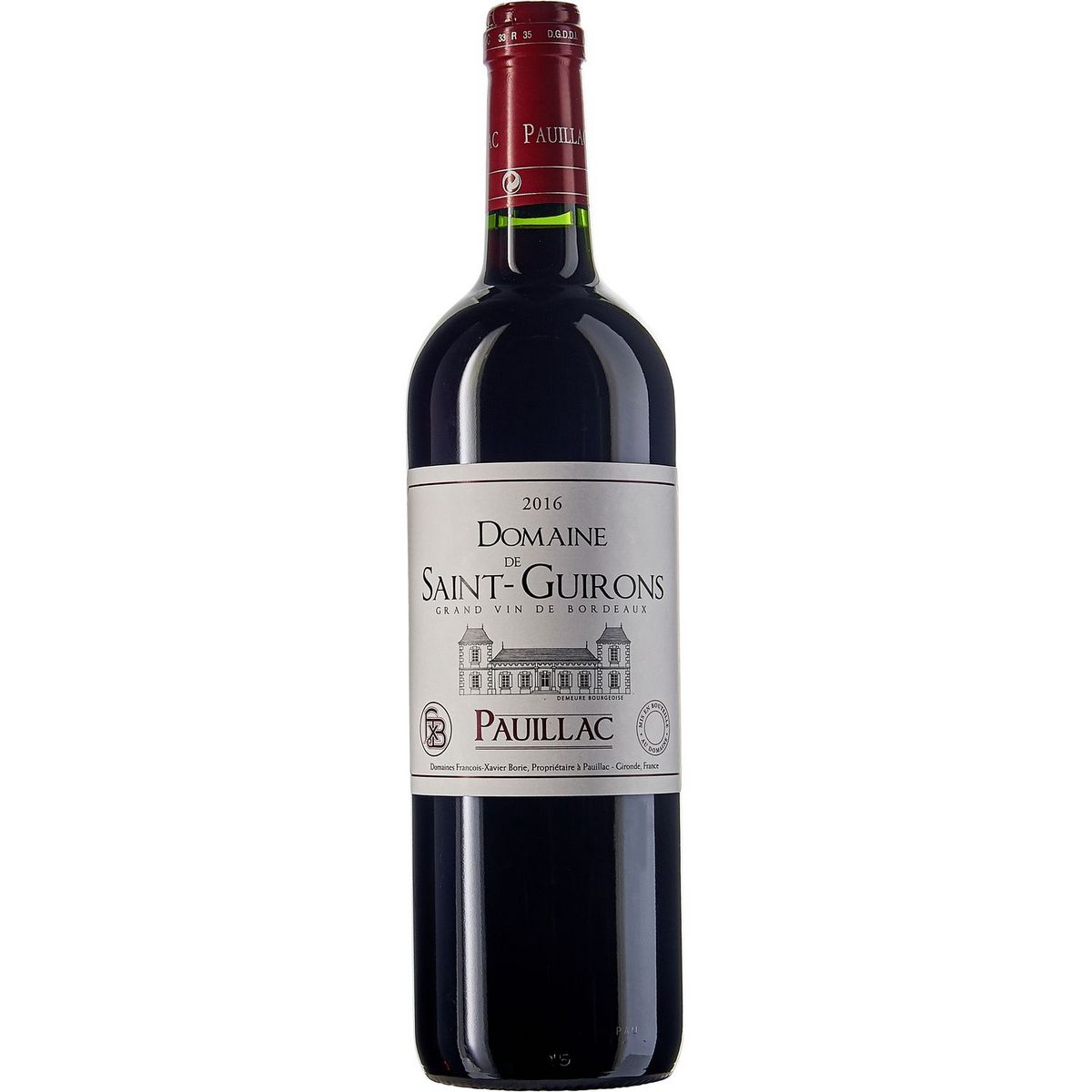 Vin rouge AOP Pauillac Domaine de Saint Guirons 2016 75cl