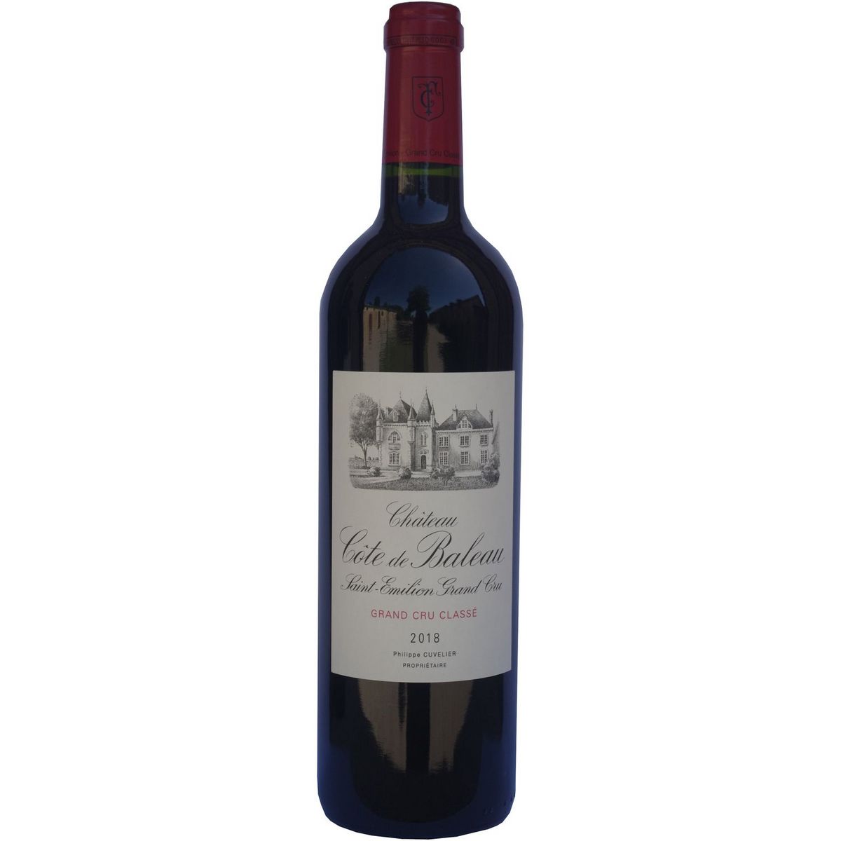 Vin rouge AOP Saint-Émilion grand cru Château Côte de Baleau 2018 75cl
