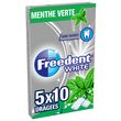 FREEDENT White chewing-gums sans sucres menthe verte 5x10 dragées 70g