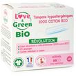 LOVE ET GREEN Tampons hypoallergénique sans applicateur bio   16 tampons
