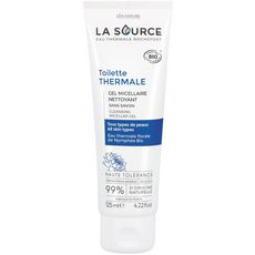 LA SOURCE Toilette thermale gel micellaire nettoyant bio sans savon tous types de peaux 125ml