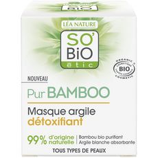 SO BIO ETIC Masque argile détoxifiant pur bambou tous types de peaux 50ml