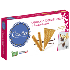 GAVOTTES Assortiment dessert éventails en dentelle et cigarettes 100g