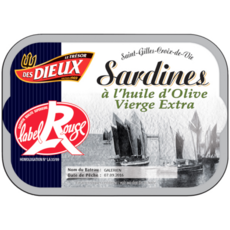 LE TRESOR DES DIEUX Sardines label Rouge à l'huile d'olive vierge 115g