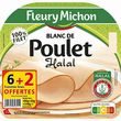 FLEURY MICHON Blanc de poulet halal 6 tranches +2 offertes  240g