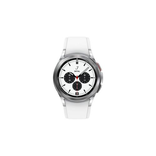 Galaxy Watch4 Classic Argent42mmBracelet Ridge Sport Blanc