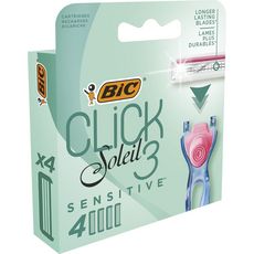 BIC Recharge lames de rasoir système clic 3 sensitive 4 recharges