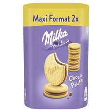 MILKA Choco pause, biscuits fourrés au chocolat Lot de 2 2x260g