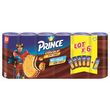 PRINCE Biscuits fourrés goût chocolat et goût vanille 6x300g