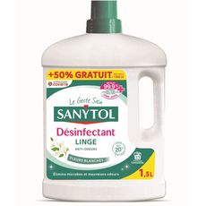 SANYTOL Désinfectant linge anti-odeurs fleurs blanches 1l+50% offert