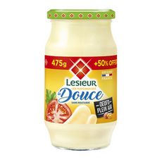 LESIEUR La Douce Mayonnaise sans moutarde aux œufs plein air 475g+50% offert