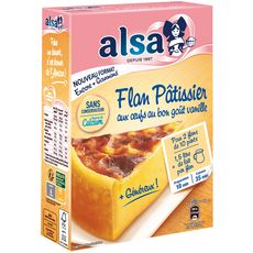 ALSA Préparation pour flan pâtissier aux œufs et vanille 10 parts 740g