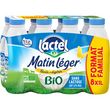 LACTEL Matin léger Lait demi-écrémé sans lactose bio UHT 8x1l