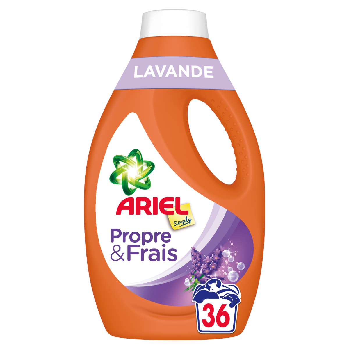 ARIEL Simply Lessive liquide lavande 36 lavages 1.8l