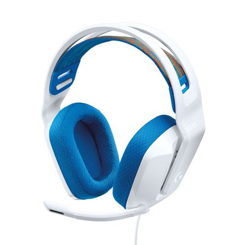 Casque Gaming G335 BL - Blanc et bleu