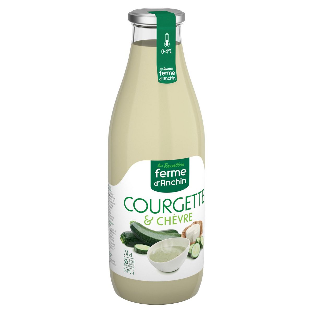 FERME D'ANCHIN Soupe de courgette et chèvre 74cl pas cher - Auchan.fr