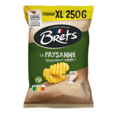 BRETS Chips La Paysanne ondulées au sel de Guérande maxi format 250g