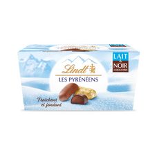 LINDT Les Pyrénéens assortiment de chocolats au lait et noirs 24 pièces 175g