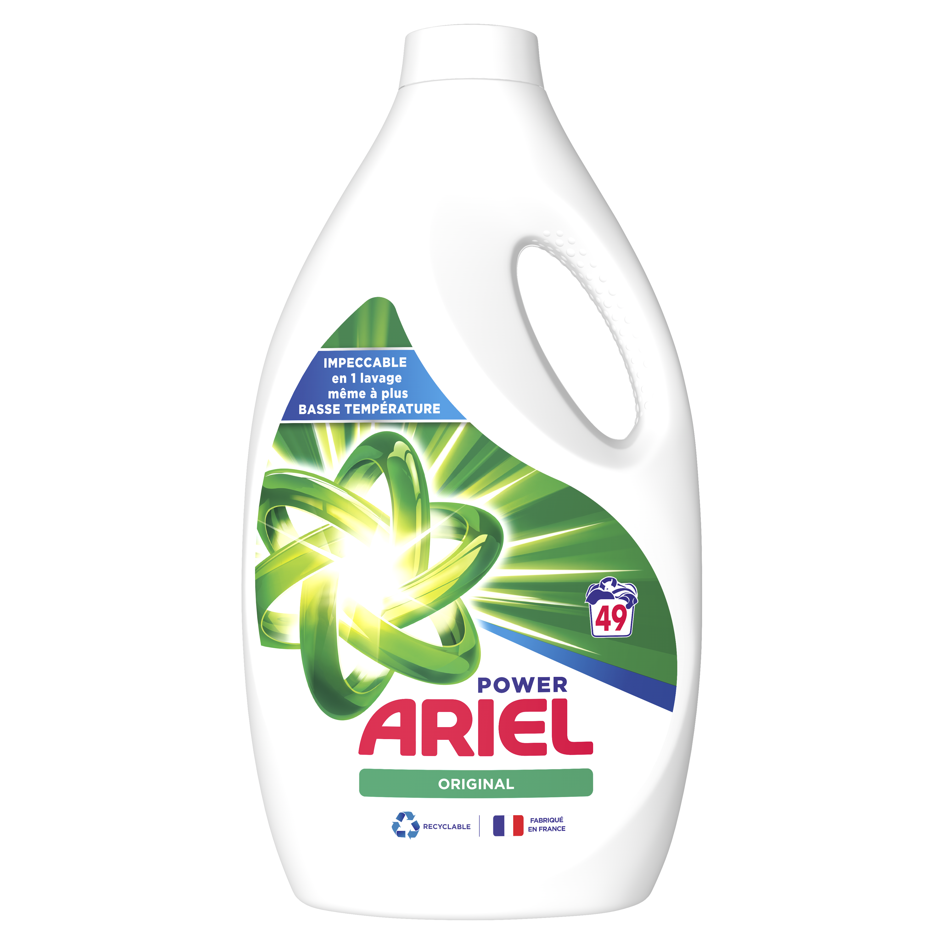 ARIEL Power Lessive liquide extra hygiène 2x28 lavages 3,08l pas cher 