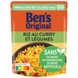 BEN'S ORIGINAL Riz express au curry et légumes 2 minutes 250g
