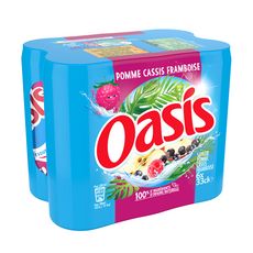 OASIS Boisson aux fruits saveur pomme cassis framboise boîtes slim 6x33cl