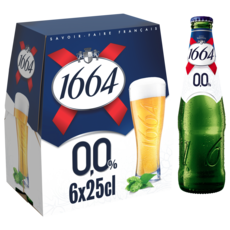 1664 Bière blonde sans alcool 0,0% bouteilles 6x25cl