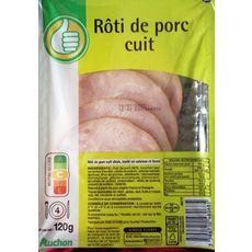 POUCE Rôti de porc cuit 4 tranches 120g