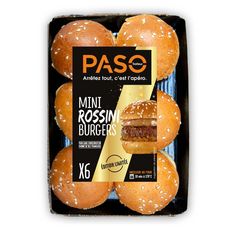 PASO Mini Rossini burgers au foie gras 6 pièces 210g