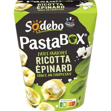 SODEBO Pasta box Tortellini Ricotta Epinards sans couverts 1 portion 280g