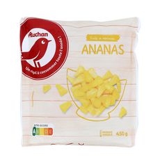 AUCHAN Ananas en morceaux 450g