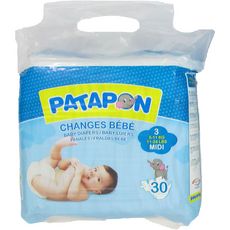 PATAPON Couches taille 3 (5-11kg) 30 couches
