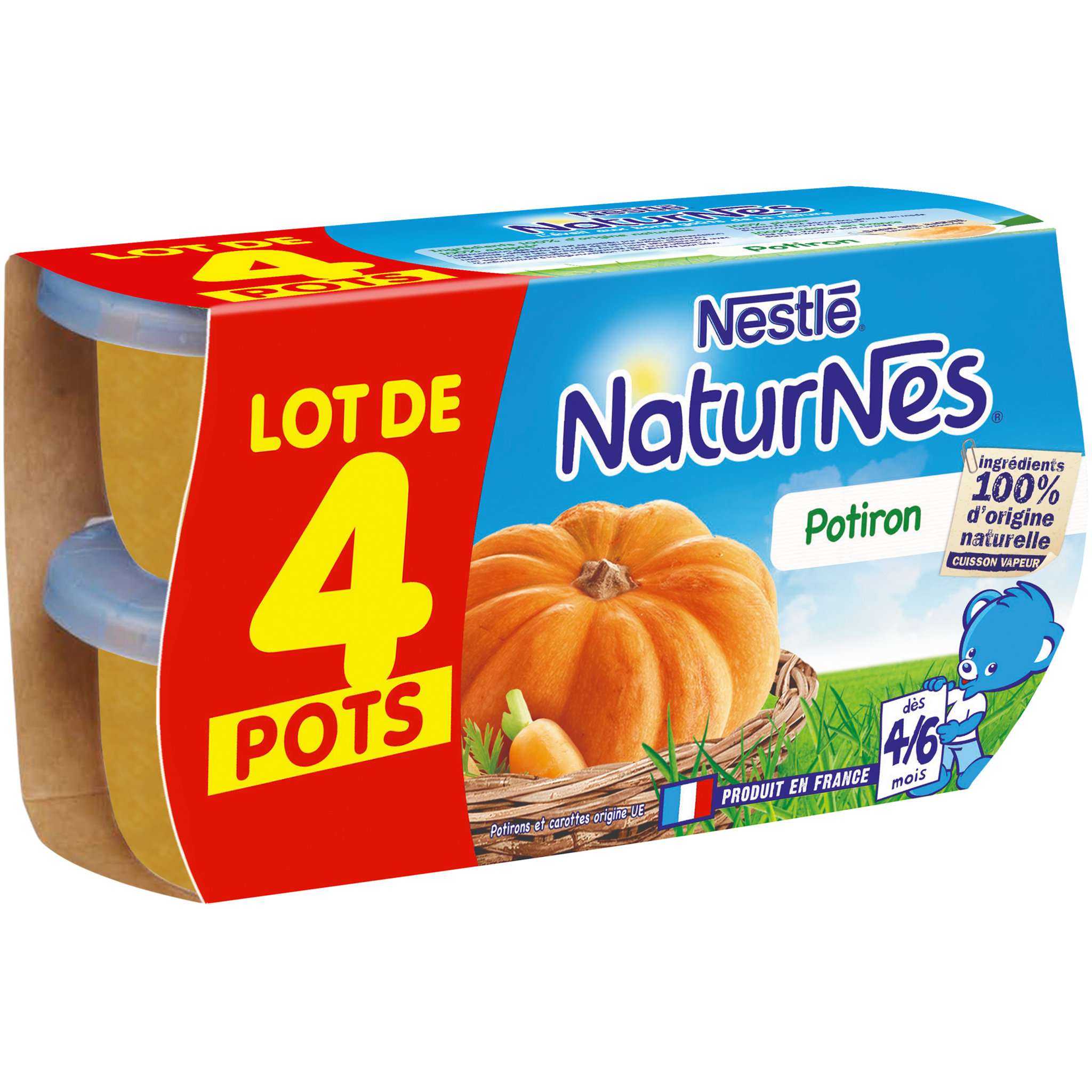 Potiron - dès 4/6 mois, Naturnes Nestlé (2 x 130 g)