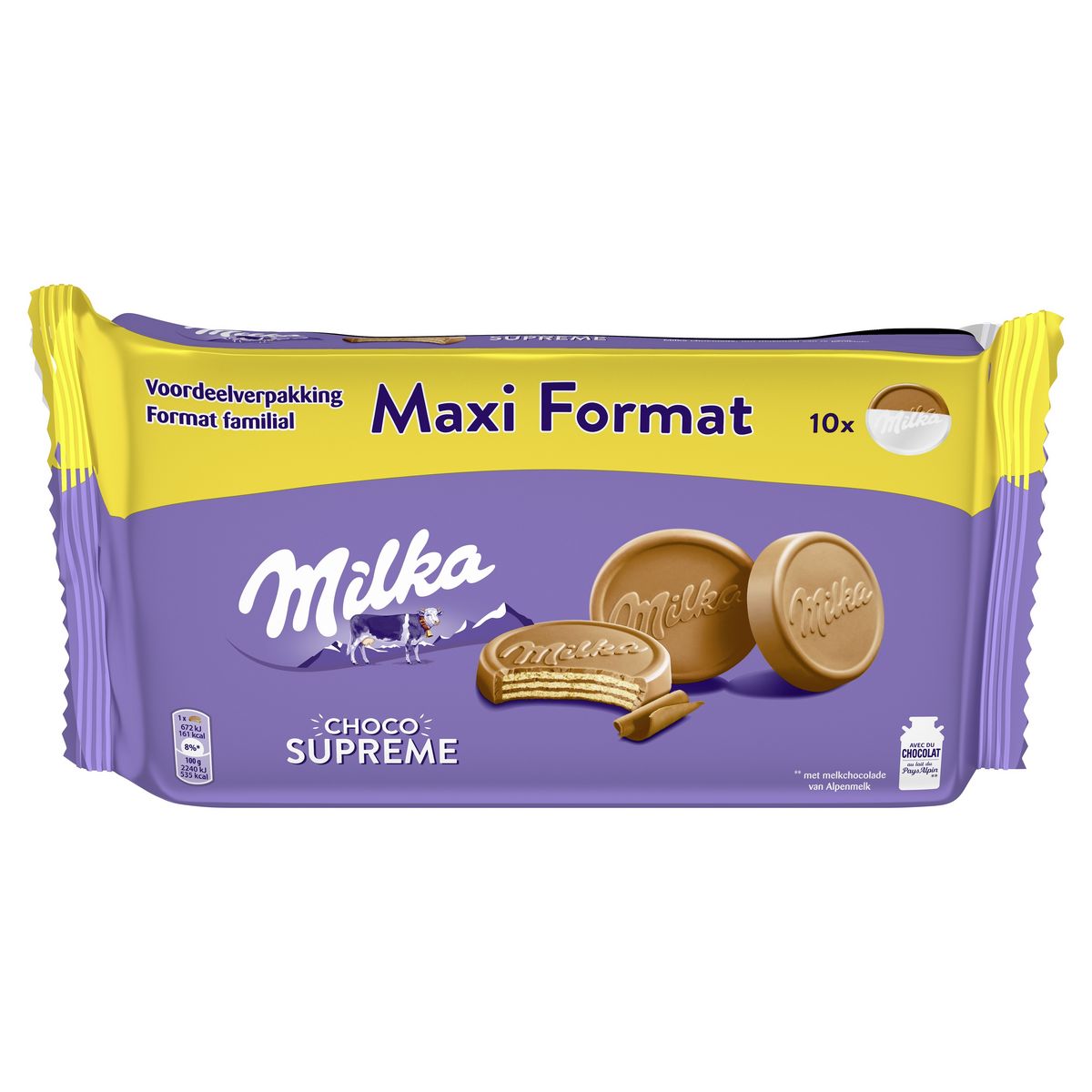 Milka Choco Supreme Biscuits Nappes De Chocolat Au Lait 10 Biscuits 300g Pas Cher A Prix Auchan