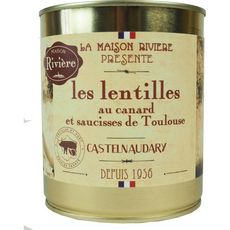 MAISON RIVIERE Lentilles au canard et saucisses de Toulouse 840g