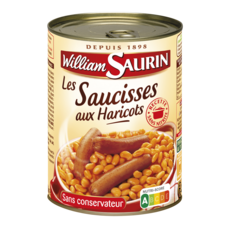 WILLIAM SAURIN Les saucisses aux haricots 420g