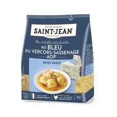 SAINT JEAN Pâtes fraîches farcies au fromage Bleu du Vercors-Sassenage et aux baies roses 2 portions 250g