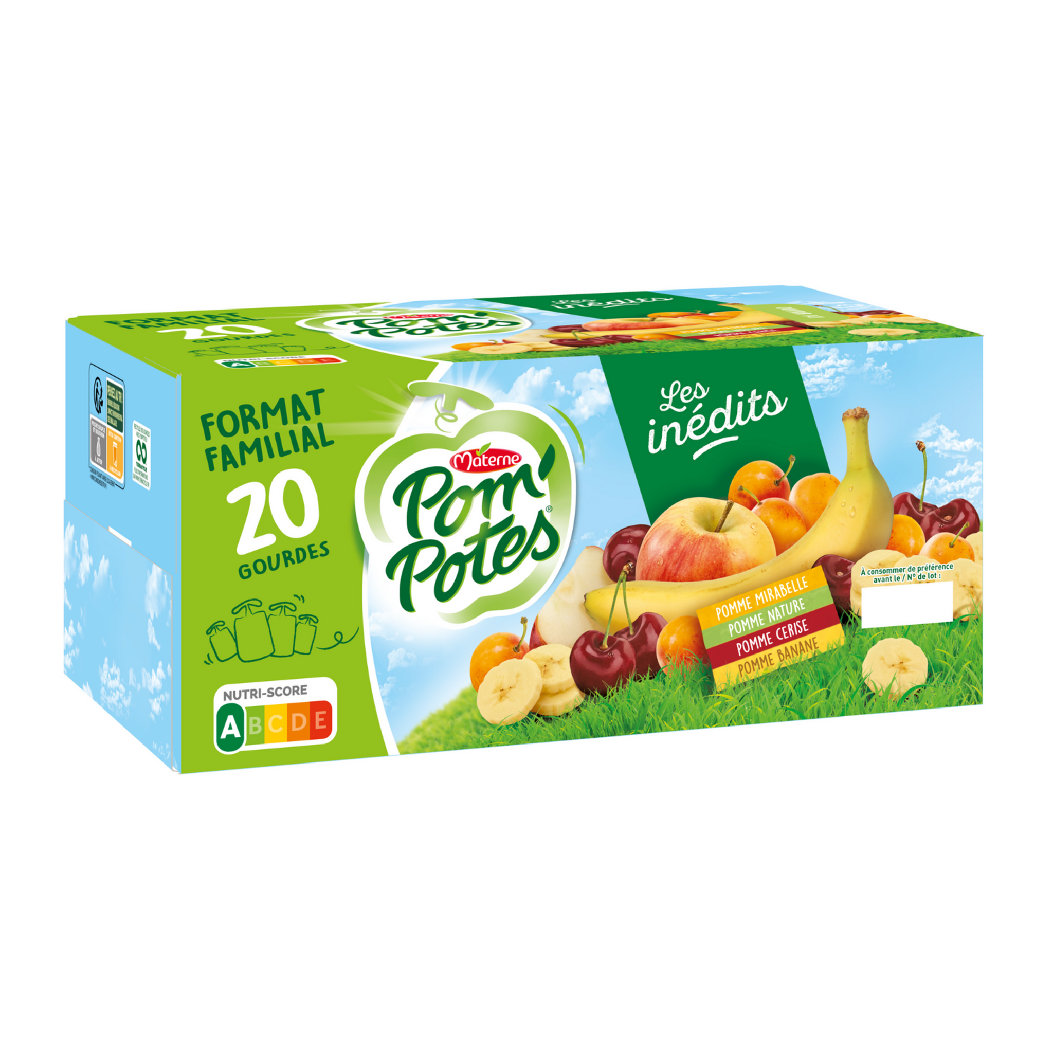 Achetez, Materne Pom'Potes en gourde assortiment de compotes 20x90g