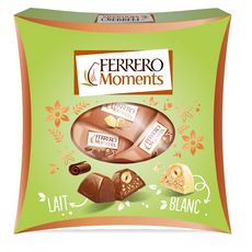 FERRERO Moments Assortiment de chocolats au lait et blanc 21 pièces  186g