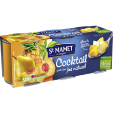 ST MAMET Cocktail de 4 fruits avec son jus naturel 3x212g