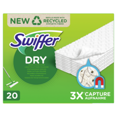 SWIFFER Dry recharge lingette balai attrape poussière 20 lingettes