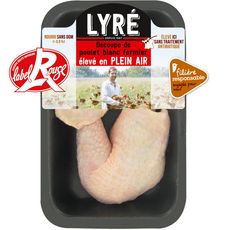 LYRE Cuisses de poulet blanc fermier élevé en plein air Filière Responsable Label Rouge 2 pièces 440g