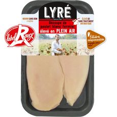LYRE Filets de poulet blanc fermier élevé en plein air Filière Responsable Label Rouge 2 pièces 240g
