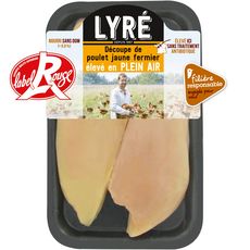 LYRE Filets de poulet jaune fermier élevé en plein air Filière Responsable Label Rouge 2 pièces 240g