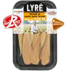 LYRE Aiguillette de poulet jaune fermier Filière Responsable Label Rouge 6 pièces 250g
